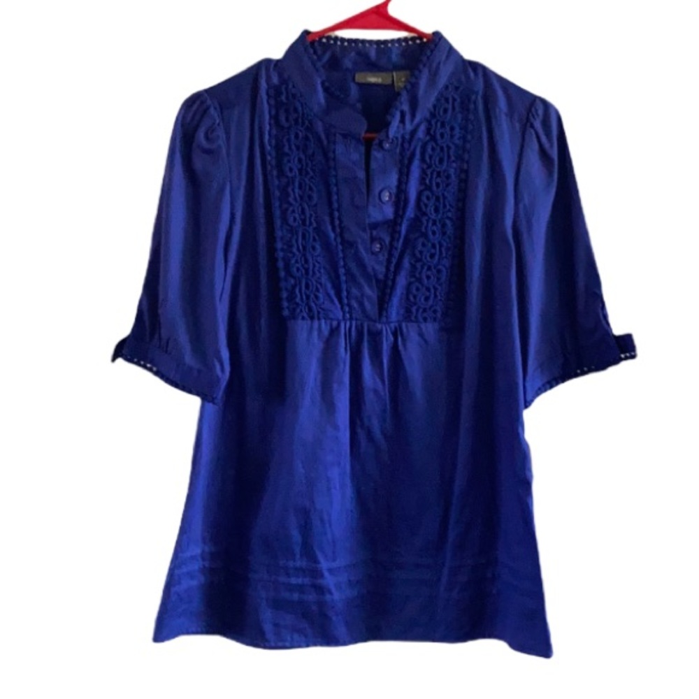 Apt. 9 Shirt with Pom-Poms, Buttons & Other Details - Size Small